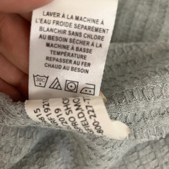 Natural Reflections Long Sleeve Button Up Long Sleeve Waffle Knit Top - Picture 9 of 10